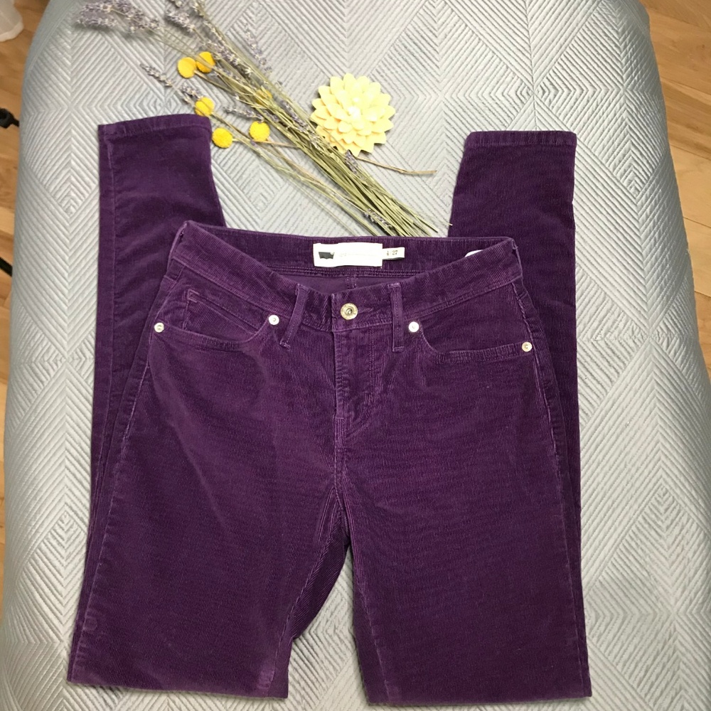 Levi's legging cords in purple, 27 US4